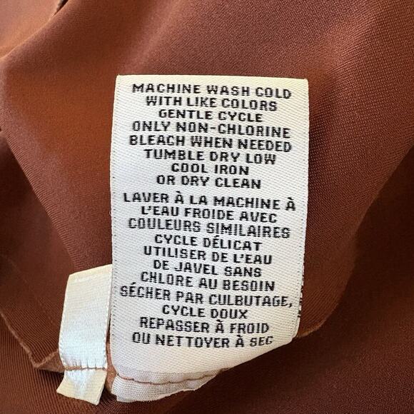 Magaschoni Vegan Faux Suede Leather Belted Jacket Coat Womens Size Large - Picture 5 of 5